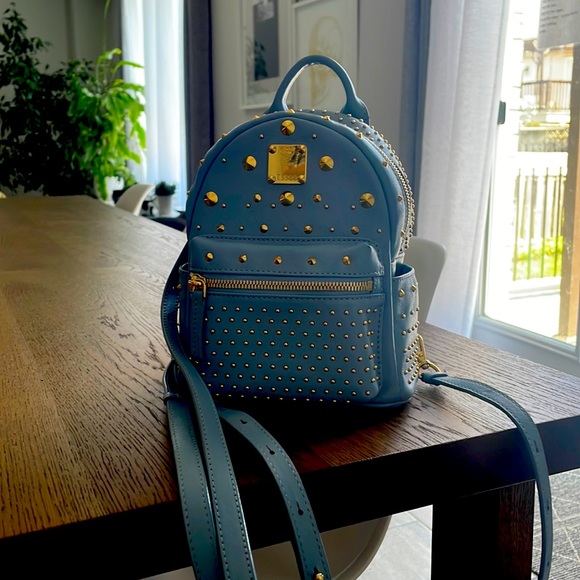 MCM mini backpack, light blue - Picture 1 of 8